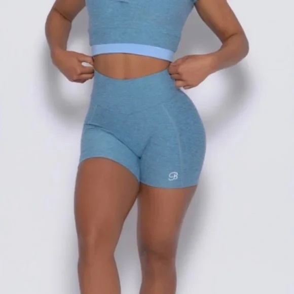 Bombshell Sportswear / Baby Blue Straight Up Shorts